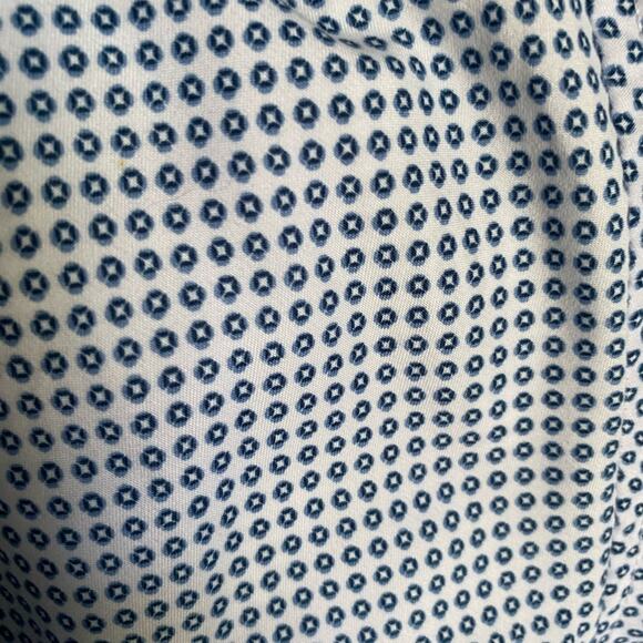 NWT Calabrum London Blue White Button Up Long Sleeve Shirt Sz S‎ - Picture 6 of 10